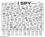 Coloriage i spy space hard kids dessin