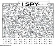 Coloriage I Spy Christmas ornaments dessin