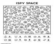 i spy space hard kids dessin à colorier