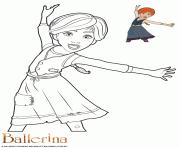 danseuse ballerina dessin à colorier