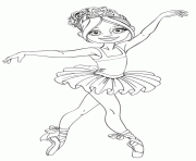 Coloriage princesse danseuse dessin