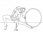 danseuse olympique circle dessin à colorier