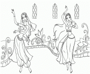 danseuse danse orientale dessin à colorier