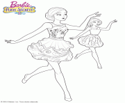 Coloriage fille danseuse simple facile dessin