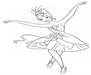 Coloriage danseuse etoile princesse dessin