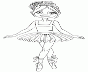 Coloriage danseuse etoile princesse dessin