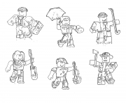 roblox characters dessin à colorier