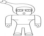 Coloriage Robot saying hi from Roblox dessin