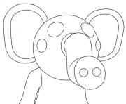 roblox elephant dessin à colorier
