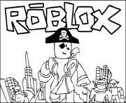 Coloriage Roblox Pirate dessin