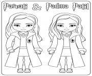 Parvati and Padma Patil dessin à colorier