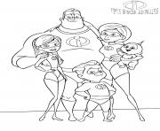 Coloriage disney the incredibles indestructibles 2 dessin