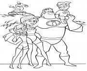 Coloriage les indestructibles 2 disney