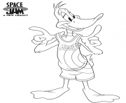Coloriage Space Jam 2 Daffy Duck dessin