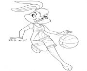 Coloriage Lola Bunny Space Jam 2 Joueuse de basketball dessin