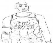LeBron James Tune Squad Space Jam 2 dessin à colorier