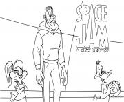 Coloriage LeBron James Tune Squad Space Jam 2 dessin