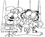 Garfield est un magicien dessin à colorier