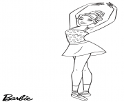 barbie danseuse ballerine dessin à colorier