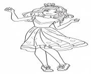 chelsea barbie princesse danse dessin à colorier