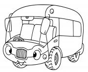 bus ecole pour enfants dessin à colorier
