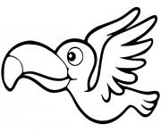 Coloriage oiseau toucan dessin