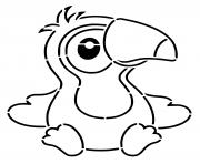 Coloriage oiseau toucan toco maternelle dessin