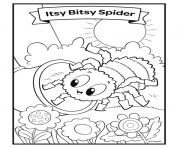 nursery rhymes itsy bitsy spider dessin à colorier