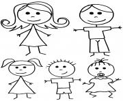 famille simple maternelle dessin à colorier