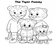 famille daniel tiger dessin à colorier