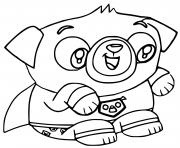 Coloriage Cute Chip Pug dessin