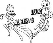 monstre marin Alberto and Luca dessin à colorier