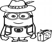 Coloriage Minion Holds a Basketball dessin