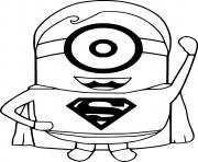 Minion Superman dessin à colorier