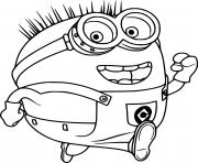 Coloriage dessin neuf minions dessin