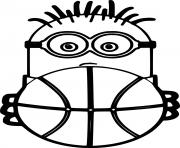 Minion Holds a Basketball dessin à colorier