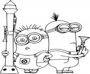 Coloriage Stuart and Phil Minions dessin