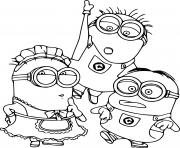 Coloriage Minions 2 pret pour laventure de pirate dessin