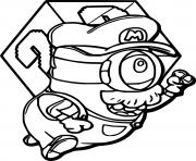 Coloriage Minion Whistling dessin