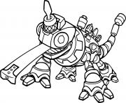 Coloriage Skya Lifted a Rock Dinotrux dessin