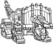 Coloriage Dozer Dozeratops Dinotrux dessin