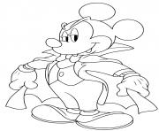 Coloriage mickey mouse dans une citrouille dessin