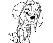 Coloriage Mighty Pups Stella dans une tournade dessin
