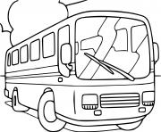 Coloriage rentree scolaire le bus pour l ecole dessin