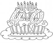 Coloriage carte de souhait joyeux anniversaire caillou mousseline dessin