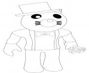 Coloriage Roblox Bandit with Weapon and Backpac dessin