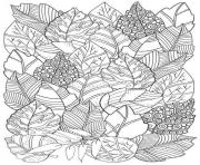 Coloriage couronne automne feuilles fruits dessin