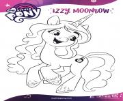 izzy moonbow energetic unicorn mlp 5 dessin à colorier