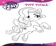 pipp petals est un poney elegant mlp 5 dessin à colorier