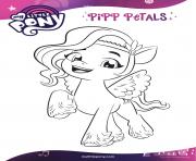 Coloriage pipp petals est une pop star princesse de zephyr heights mlp 5 dessin